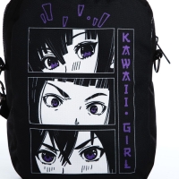 Сумка молодёжная на молнии, цвет чёрный Сумка молодёжная на молнии, цвет чёрный