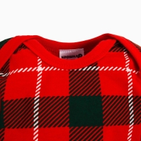 Набор: боди, штанишки и шапочка Крошка Я &laquo;Клетка&raquo;, рост 86-92 см