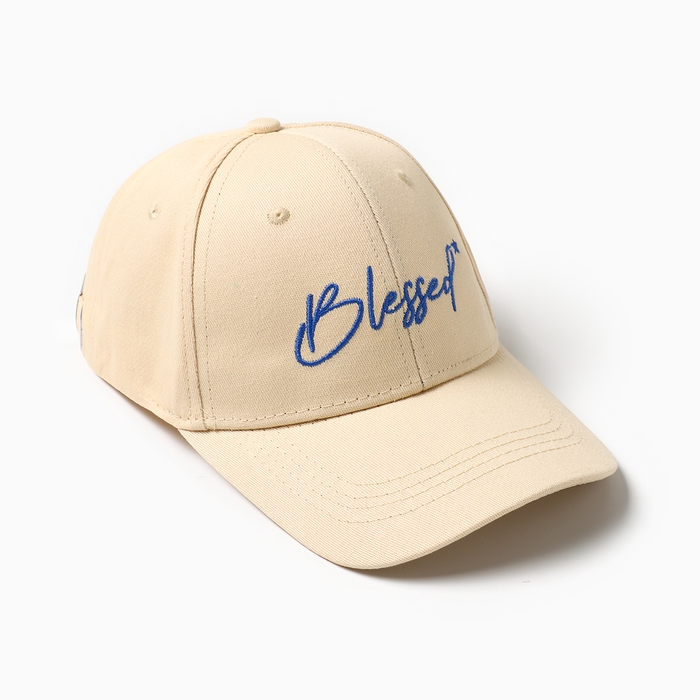 Кепка женская с вышивкой MIST Blessed, молочный, р. 56-58