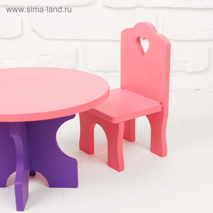 Мебель кукольная &laquo;Столик со стульчиками&raquo;, 5 деталей