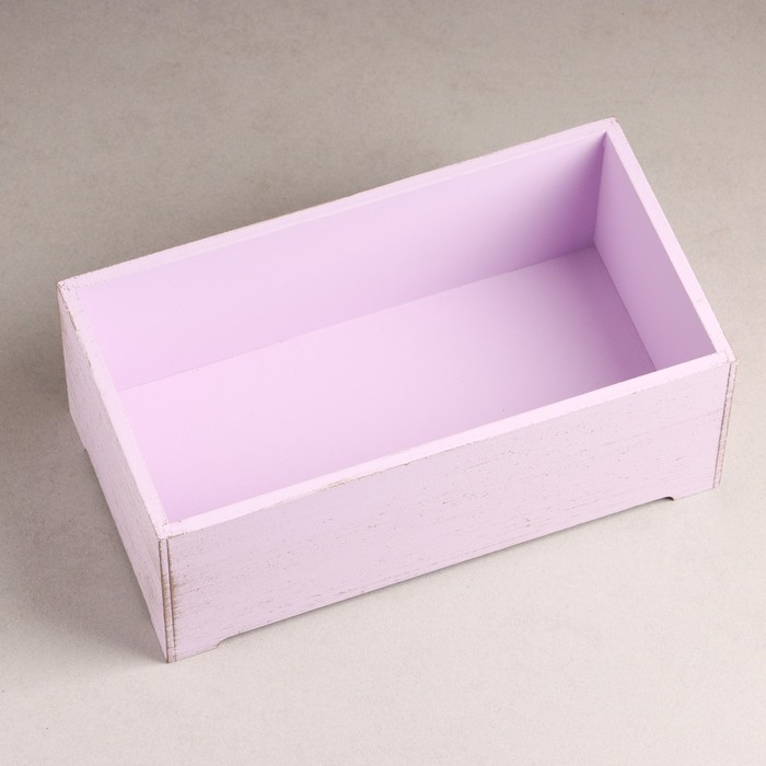 Кашпо деревянное Кашпо деревянное "Прованс" 23х12,5х9 см Сиреневый