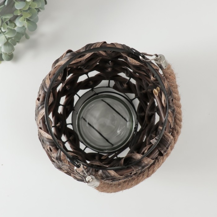 Подсвечник пластик на 1 свечу Подсвечник пластик на 1 свечу "Вязка" 13х23х37 см