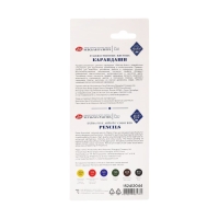 Карандаши цветные набор 6 цветов, ЗХК "Мастер-Класс", профессиональные