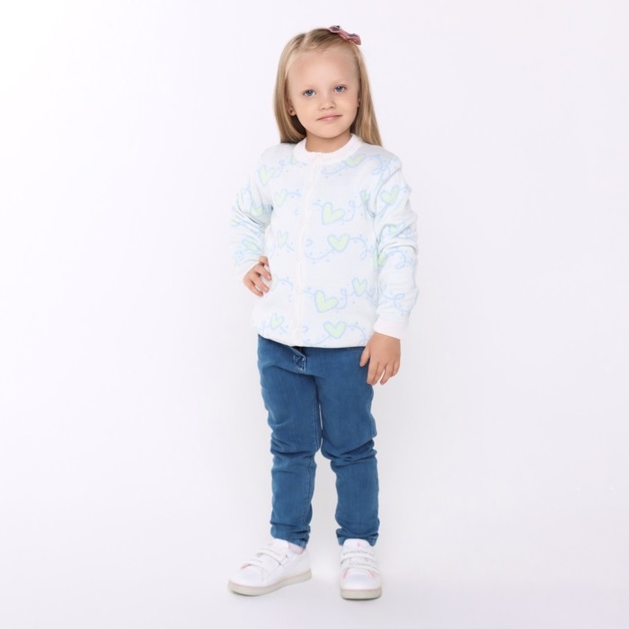 Жакет детский, цвет белый, рост 110-116 см