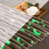 Плед светящийся в темноте Этель «Луна» 150*200 см,100% п/э, корал-флис, 220 гр/м2 Плед светящийся в темноте Этель «Луна» 150*200 см,100% п/э, корал-флис, 220 гр/м2