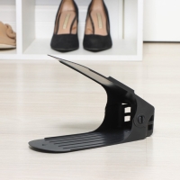 Подставка для хранения обуви регулируемая, 26&times;10&times;6 см, цвет чёрный