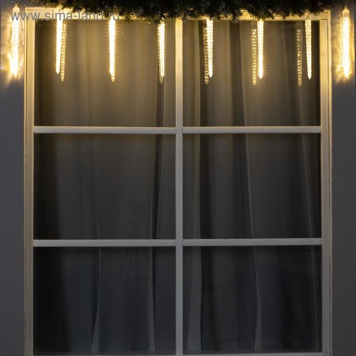 Гирлянда «Сосульки рифленые» 2.5 × 0.3 м, IP65, прозрачная нить, 192 LED, свечение тёплое белое с эффектом стекания, 12 В Гирлянда «Сосульки рифленые» 2.5 × 0.3 м, IP65, прозрачная нить, 192 LED, свечение тёплое белое с эффектом стекания, 12 В