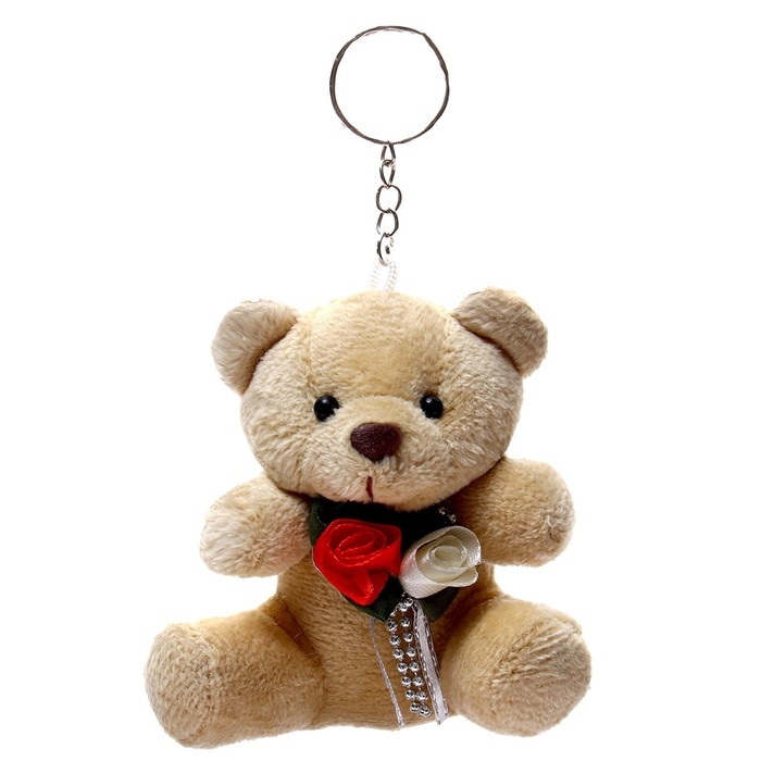 Брелок «Мишка с цветами», цвета МИКС Брелок «Мишка с цветами», цвета МИКС