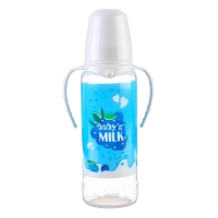 Бутылочка для кормления подарочная «Молочный коктейль», классическое горло, 250 мл., от 0 мес., с соской, с ручками Бутылочка для кормления подарочная «Молочный коктейль», классическое горло, 250 мл., от 0 мес., с соской, с ручками