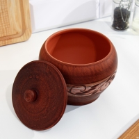 Горшок для жаркого 0,7 л, 13х13х13см, ангоб Горшок для жаркого 0,7 л, 13х13х13см, ангоб