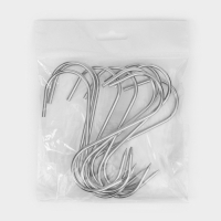 Крючки для мяса из нержавеющей стали, 12х3,5 см, упаковка 30 шт Крючки для мяса из нержавеющей стали, 12х3,5 см, упаковка 30 шт