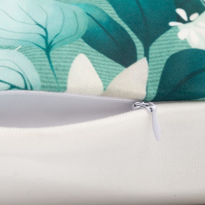 Наволочка декоративная Этель &laquo;Эвкалипт&raquo; 40х40 см, велюр, 100% п/э