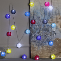 Гирлянда «Нить» 5 м с насадками «Клубки цветные», IP20, прозрачная нить, 20 LED, свечение белое, 220 В Гирлянда «Нить» 5 м с насадками «Клубки цветные», IP20, прозрачная нить, 20 LED, свечение белое, 220 В