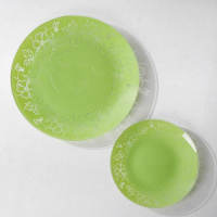 Сервиз столовый &laquo;Лара&raquo;, 7 предметов: d=30 см - 1 шт, d=20 см - 6 шт, цвет салатовый