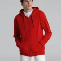 Толстовка на молнии с капюшоном Siverga 2.0, красная, размер L