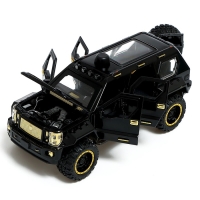 Джип металлический, 1:24, открываются двери, капот, багажник, инерция, цвет чёрный Джип металлический, 1:24, открываются двери, капот, багажник, инерция, цвет чёрный