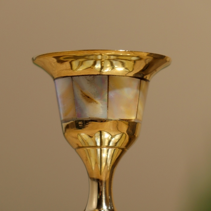 Подсвечник Подсвечник "Пятилистник" 8 см, латунь