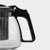 Чайник стеклянный заварочный Доляна &laquo;Иллюзия&raquo;, 900 мл, с металлическим ситом