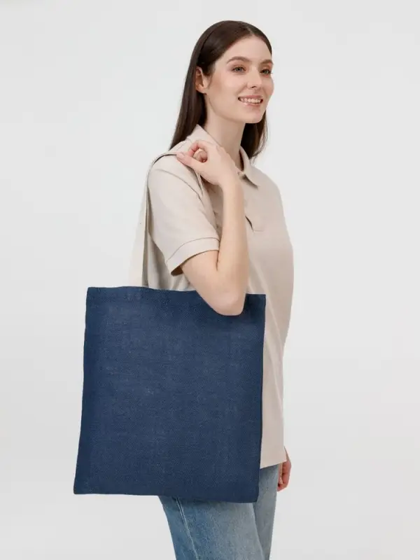 Холщовая сумка на плечо Juhu, синяя Холщовая сумка на плечо Juhu, синяя