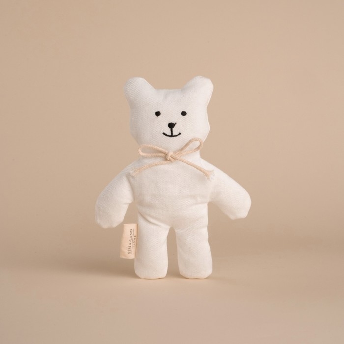 Мягкая игрушка &laquo;Мишка&raquo;, с бантиком, 17 см, цвет белый