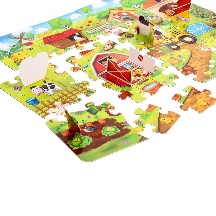 Пазлы с окошками &laquo;На ферме&raquo;, 28 деталей
