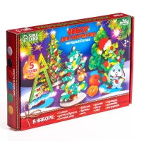 Роспись по дереву на новый год. Игровой набор для детей &laquo;Нарядные елочки&raquo;, новогодний набор для творчества