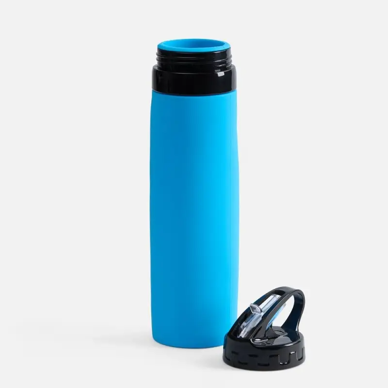 Складная бутылка для воды Langfossen, голубая Складная бутылка для воды Langfossen, голубая