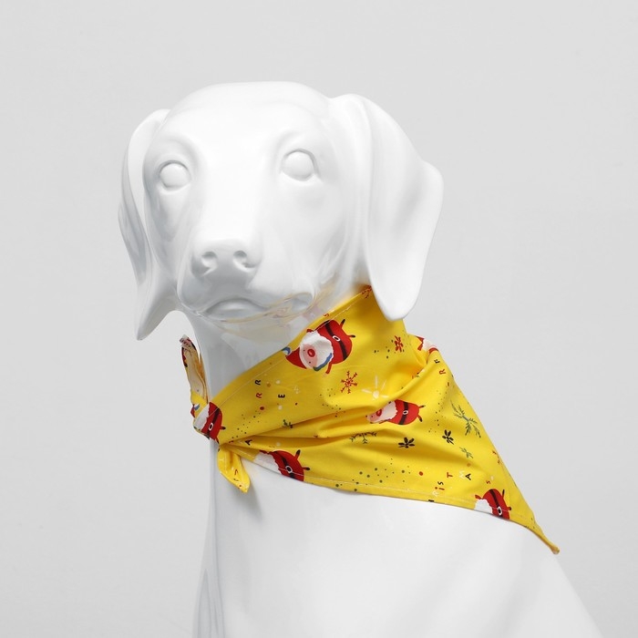 Бандана для животных Бандана для животных "Снежинки", размер L (ОШ до 62 см)