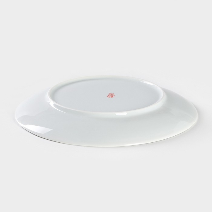 Тарелка фарфоровая &laquo;Рысь&raquo;, d=24 см, белая