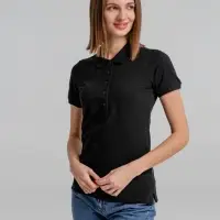 Рубашка поло женская Neptune черная, размер L