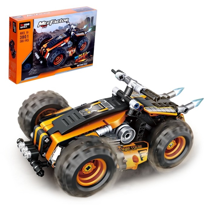 Конструктор с инерционным механизмом «Гонка», 265 деталей Конструктор с инерционным механизмом «Гонка», 265 деталей