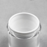 Бутылочка для хранения, с дозатором, 30 мл, цвет белый/серебристый