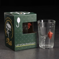 Стакан "Непробиваемый", граненый, с рыбкой, 200 мл Стакан "Непробиваемый", граненый, с рыбкой, 200 мл