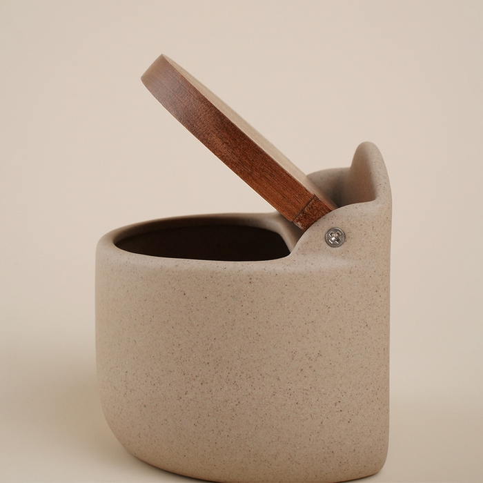 Банка для хранения сыпучих продуктов SL Home &laquo;Стун форест&raquo;, 350 мл, 7,5&times;16 см, керамическая, цвет бежевый