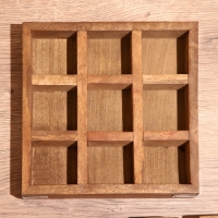 Игра настольная "Крестики-нолики" 17х17 см, манговое дерево, сталь Игра настольная "Крестики-нолики" 17х17 см, манговое дерево, сталь