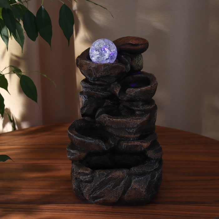 Фонтан "Адиссон" камни, 27х15 см (с подсветкой)