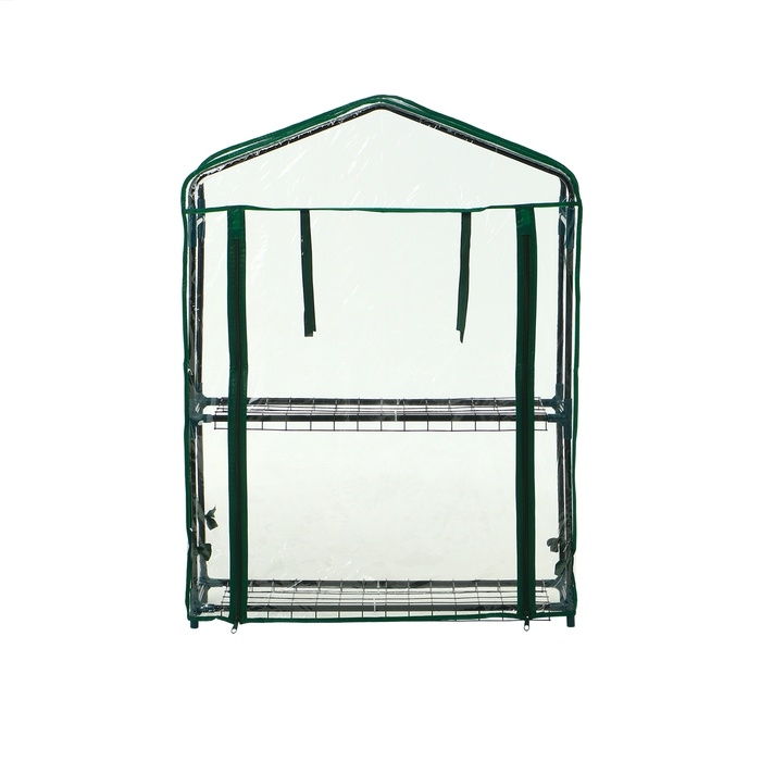 Парник-стеллаж, 2 полки, 93 &times; 22 &times; 69 см, металлический каркас d = 12 мм, чехол плёнка 80 мкм, Greengo