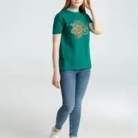 Футболка &laquo;Узор&raquo;, зеленая, размер L