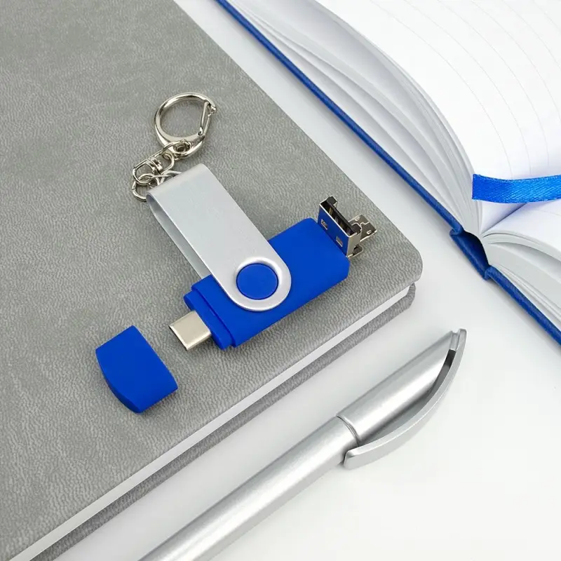 Флешка Trio Twist, синяя, 32 Гб Флешка Trio Twist, синяя, 32 Гб