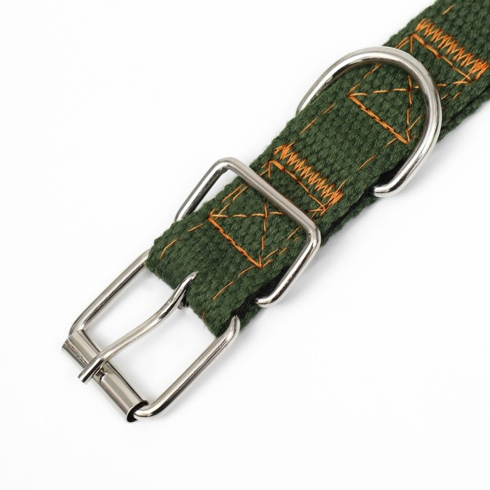 Ошейник брезентовый с подкладом, 52 х 2 см, хаки Ошейник брезентовый с подкладом, 52 х 2 см, хаки