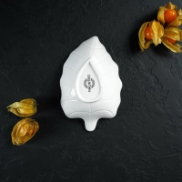 Соусник фарфоровый Magistro &laquo;Лист Бланш&raquo;, 150 мл, 15,5&times;9,5&times;4,5 см, цвет белый