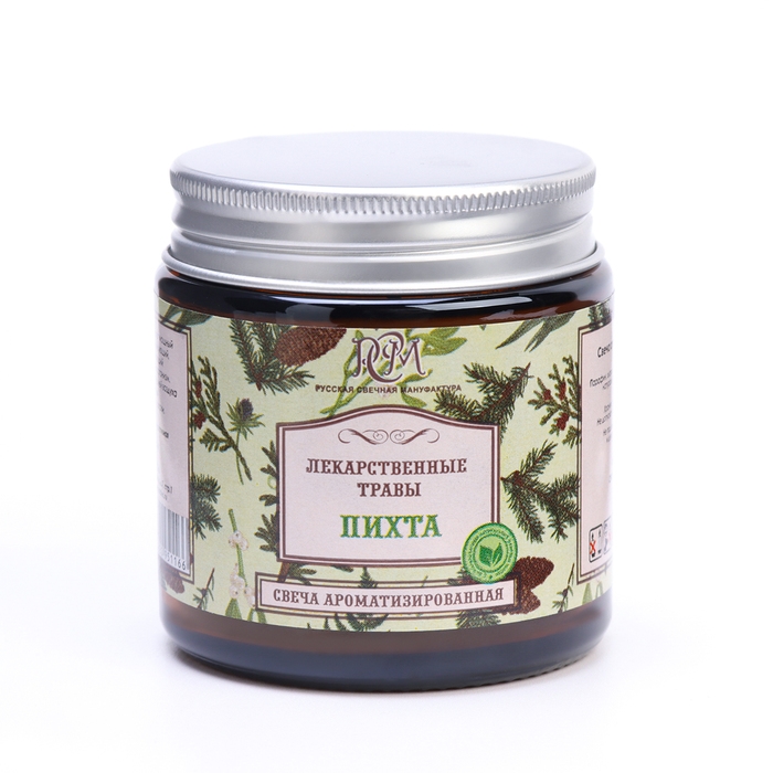 Свеча в банке ароматизированная Свеча в банке ароматизированная "Пихта", время горения 15 ч
