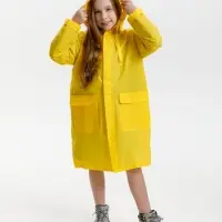 Дождевик детский RainDrop Kids, желтый, 10 лет (рост 130-140)