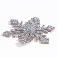 Новый год! Декор &laquo;Снежинки&raquo; на клеевой основе, набор 6 шт., цвет серебро