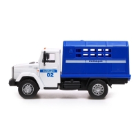 Грузовик металлический «ЗИЛ «Полиция», инерция, масштаб 1:43, подвижные детали кузова Грузовик металлический «ЗИЛ «Полиция», инерция, масштаб 1:43, подвижные детали кузова