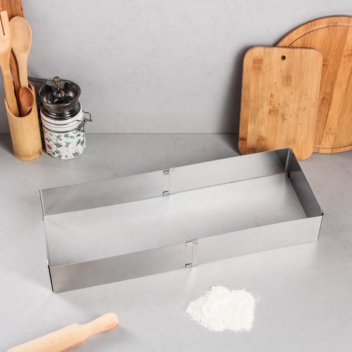 Форма раздвижная для выпечки &laquo;Прямоугольная&raquo;, h-6,5 см, 18х32 - 26х50 см