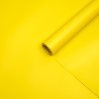 Пленка матовая, базовые цвета, желтая, 57см*10м  (+ - ) 1 см