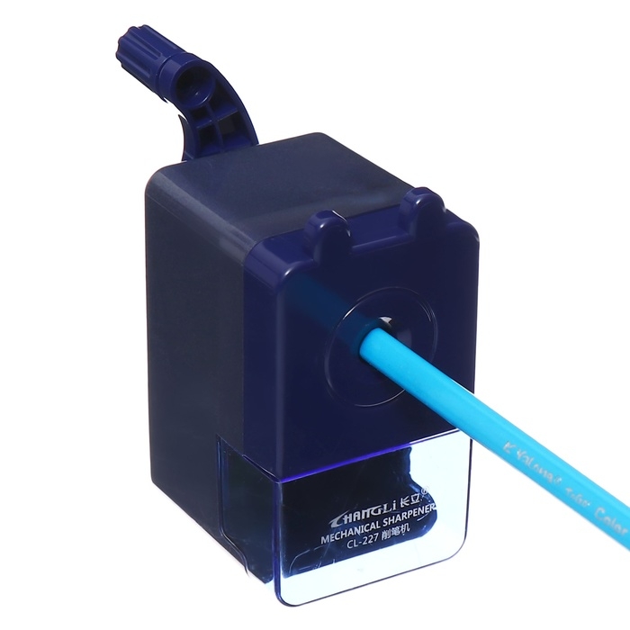 Точилка механическая с контейнером Классика Синий Точилка механическая с контейнером Классика Синий