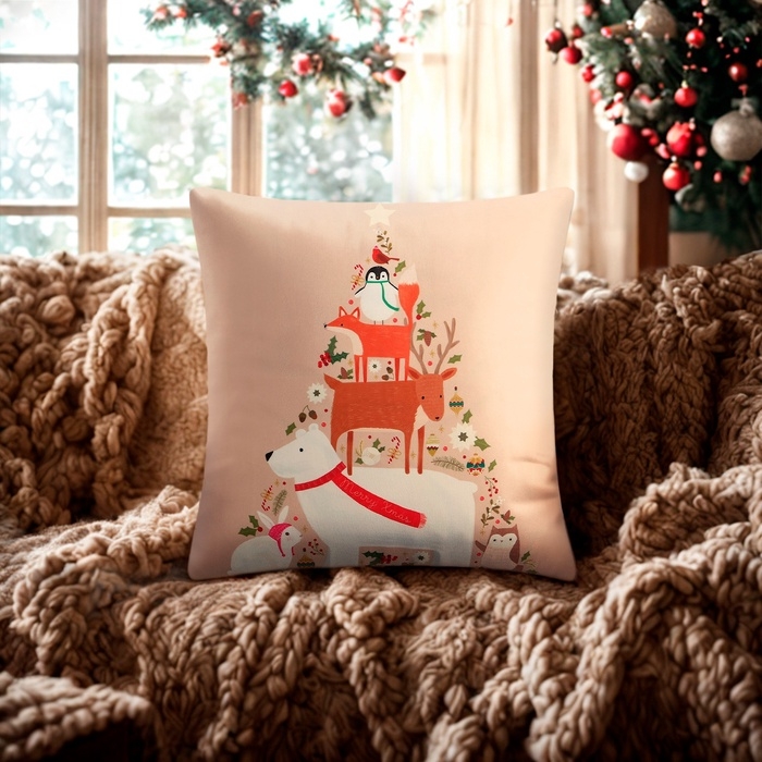 Чехол на подушку Этель Merry Xmas, 40*40 см, 100 п/э, велюр Чехол на подушку Этель Merry Xmas, 40*40 см, 100 п/э, велюр