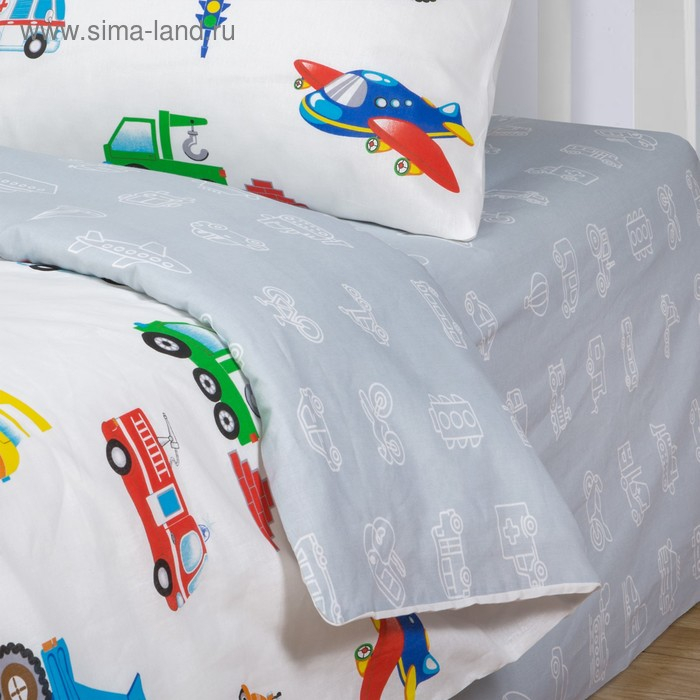 Постельное бельё 1,5 сп Артпостель &laquo;Моторчик&raquo;, 143х215, 150х214, 70х70см - 2шт